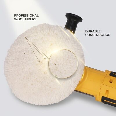 Китайские производители используют односторонние и двусторонние шерстяные полировальные круги для ухода и полировки лакокрасочного покрытия автомобилей.