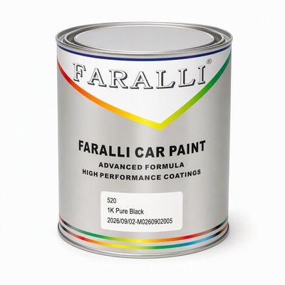 520 Pure Black 2K Car Paint 4:1 Mixing Ratio High Hiding Power Gloss Finish for Auto Refinish Repair